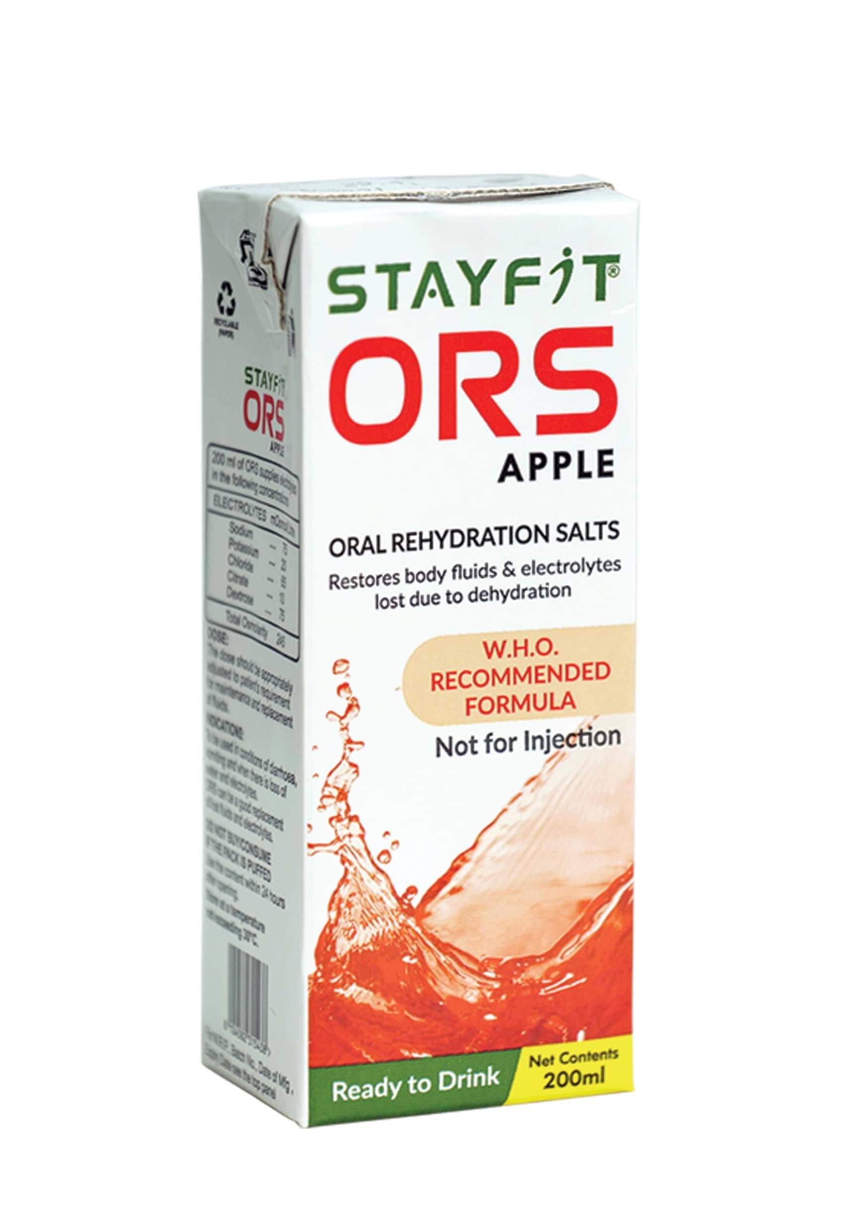 STAY FIT ORS APPLE 200ML