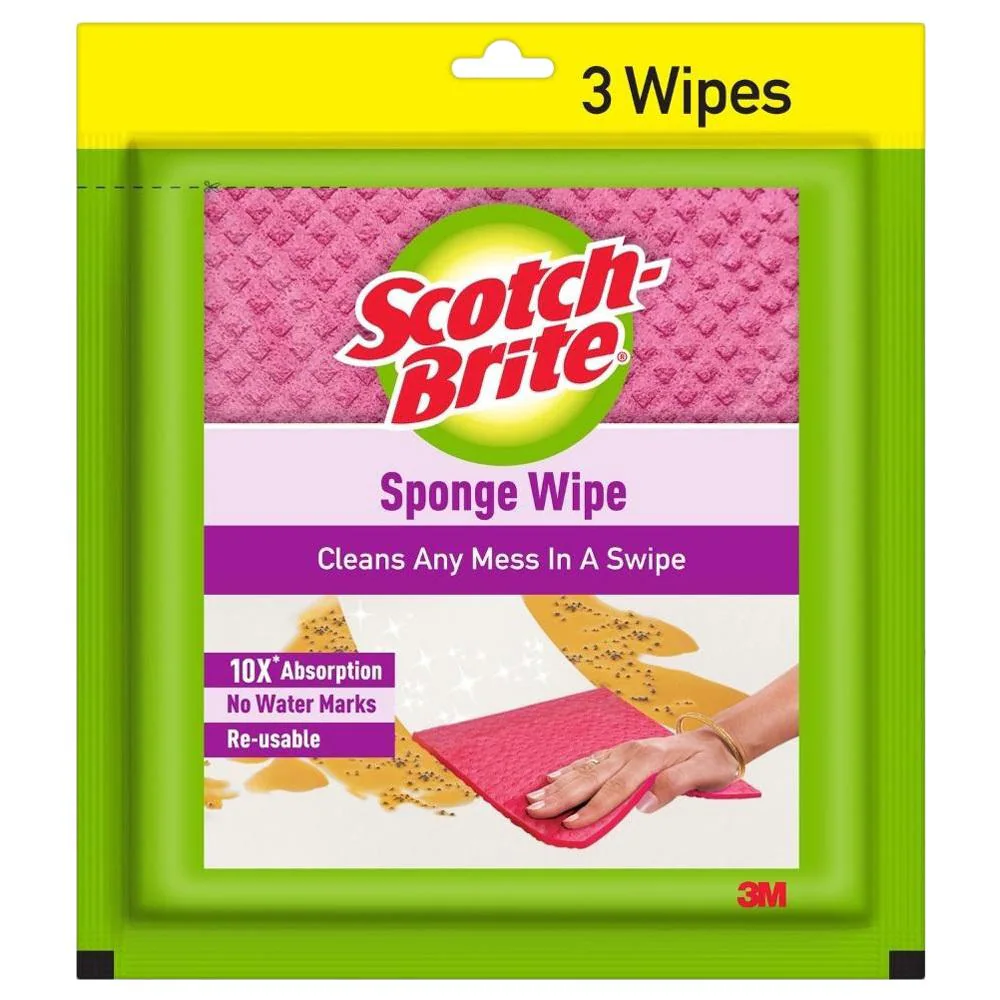 SCOTCH BRITE SPONGE WIPE 3 WIPES