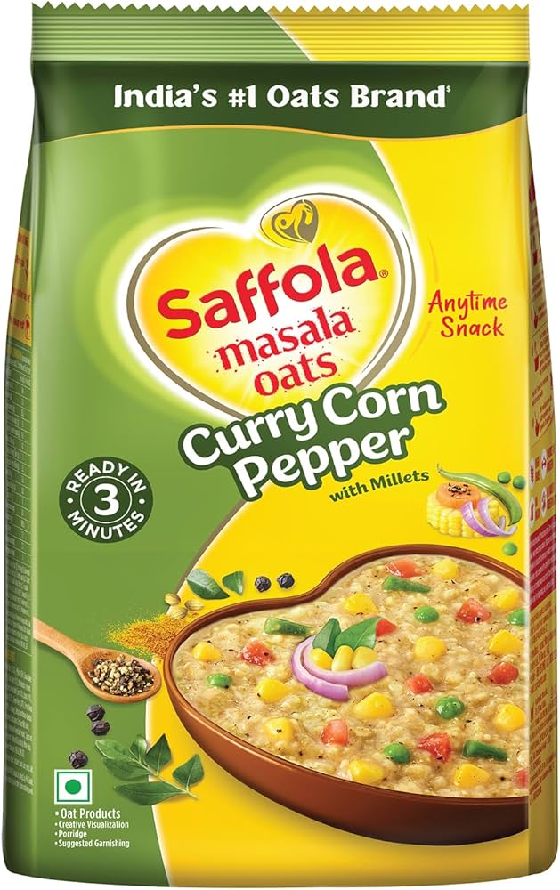 SAFFOLA MASALA OATS CURRY CORN PEPPER 500G