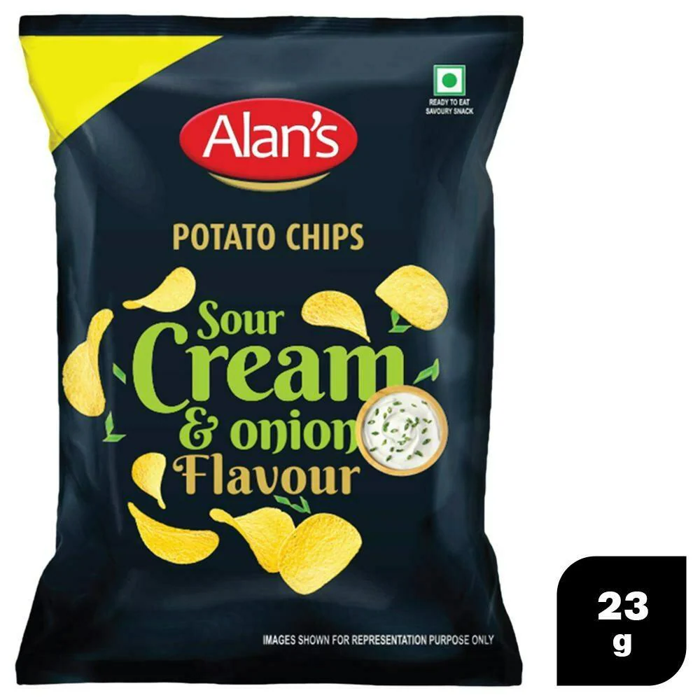 ALANS POTATO CHIPS CREAM & ONION FLAVOUR 25G