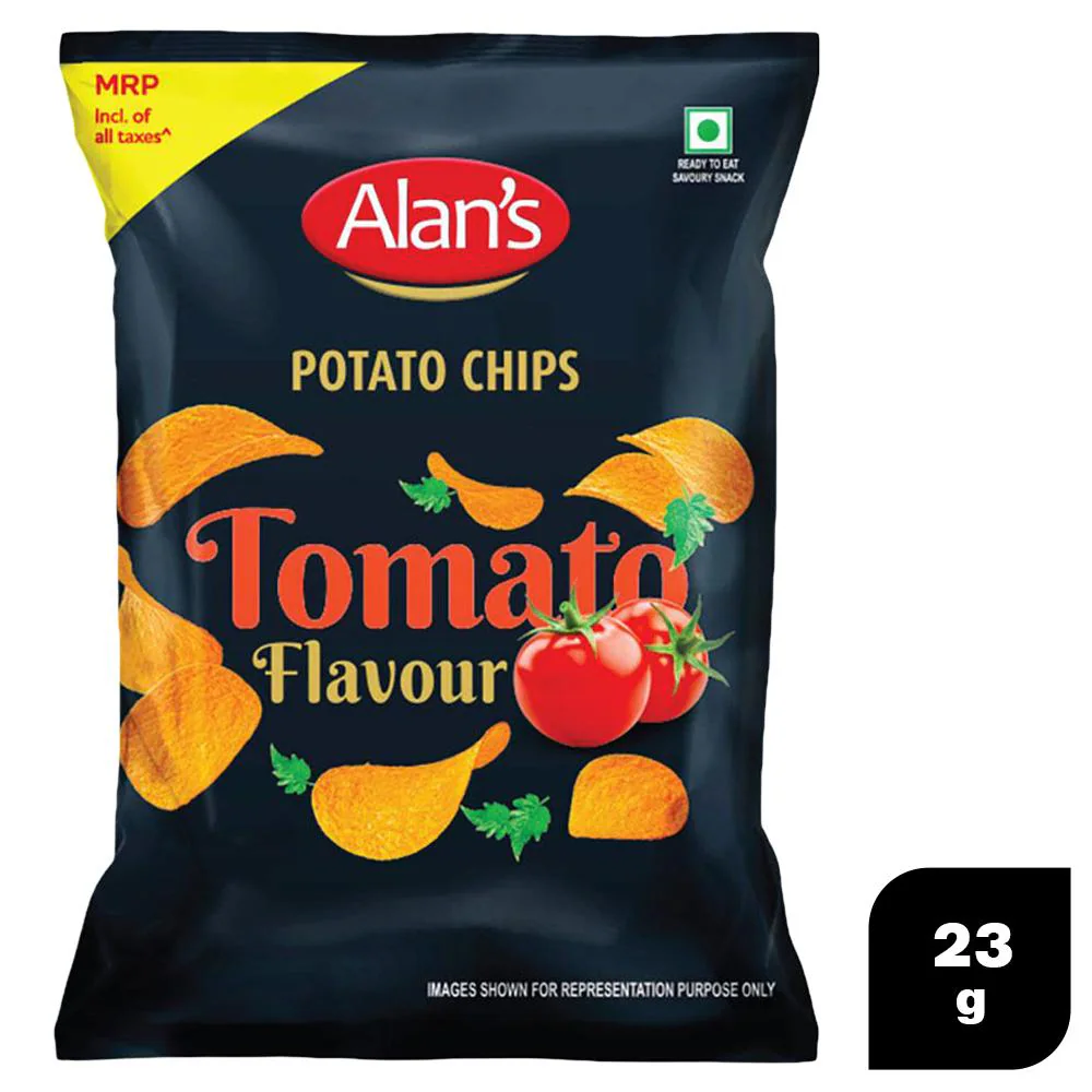 ALANS POTATO CHIPS TOMATO FLAVOUR 25G